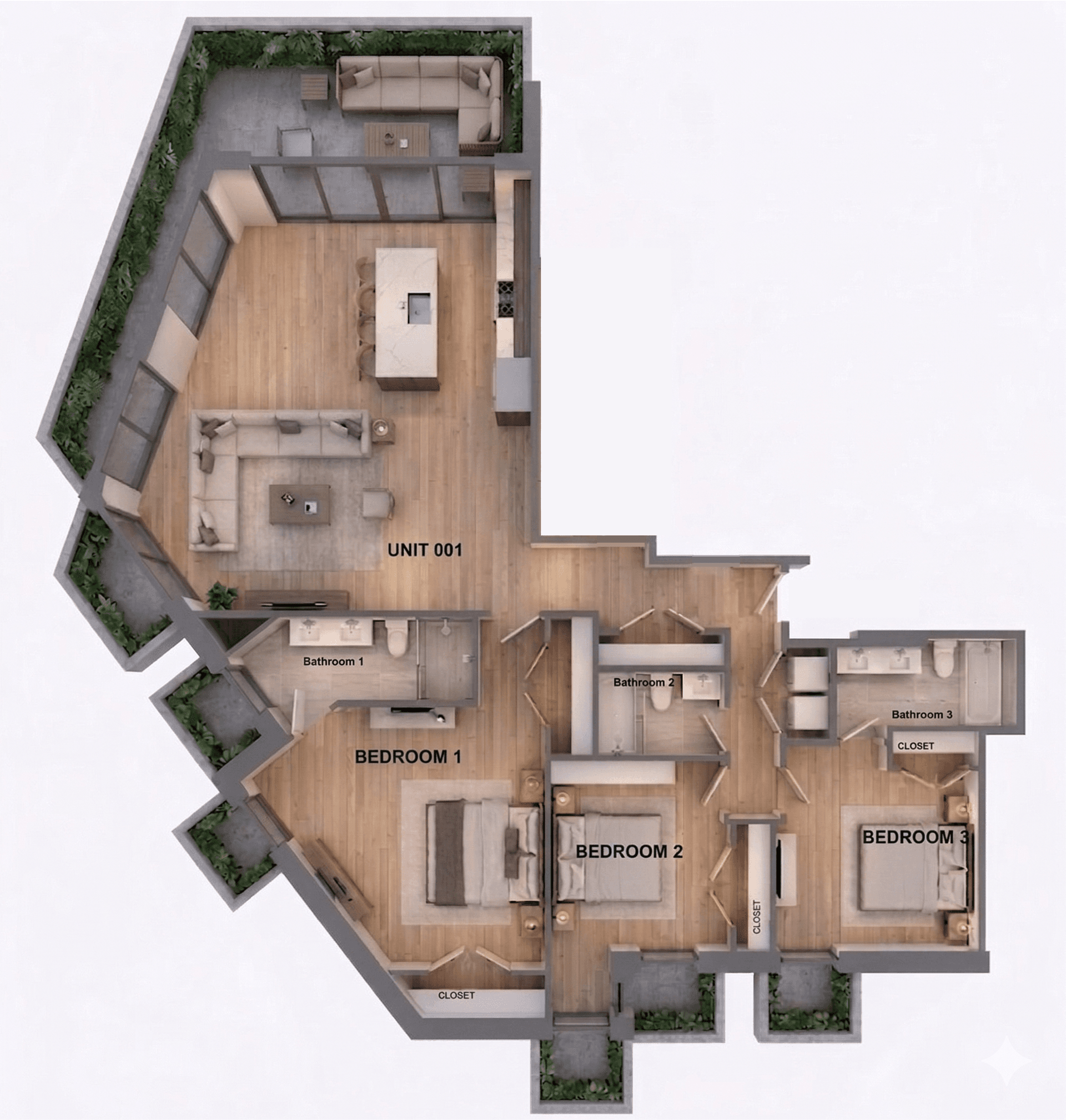 Lower Level Flats floor plan